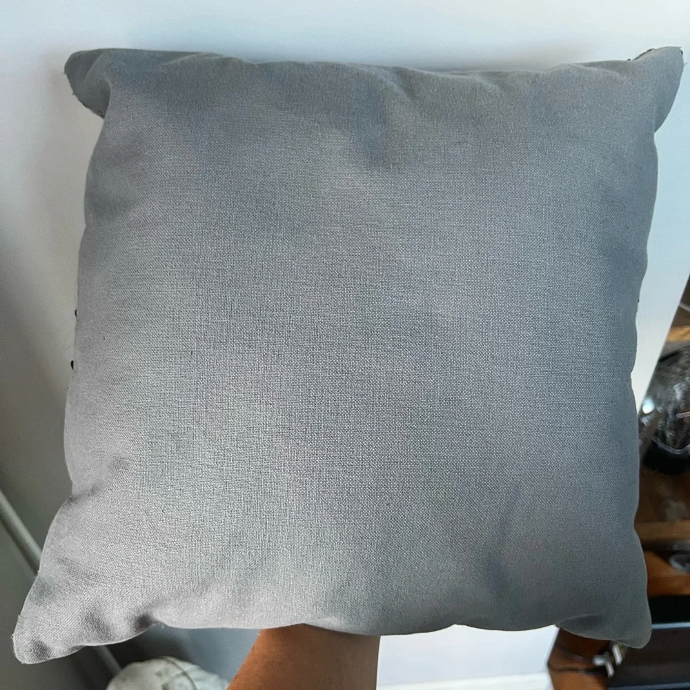 West Elm grey sequined throw pillow - 16x16
